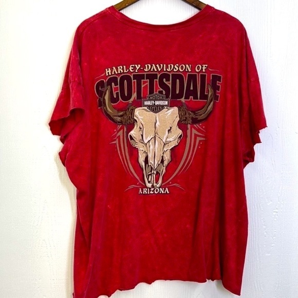 Harley Davidson - Distressed Harley Davidson 2012 Scottsdale Skull T Shirt XL - Picture 11 of 13